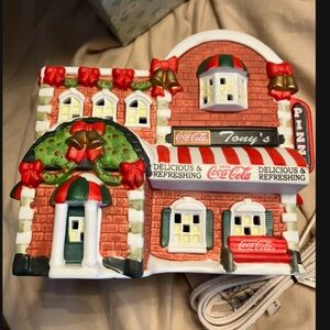 Coca-Cola Holiday Village Building with Red and Green Accents